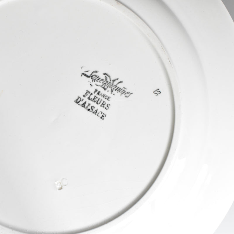 Vintage Large Plate Sarreguemines Fleurs d'Alsace