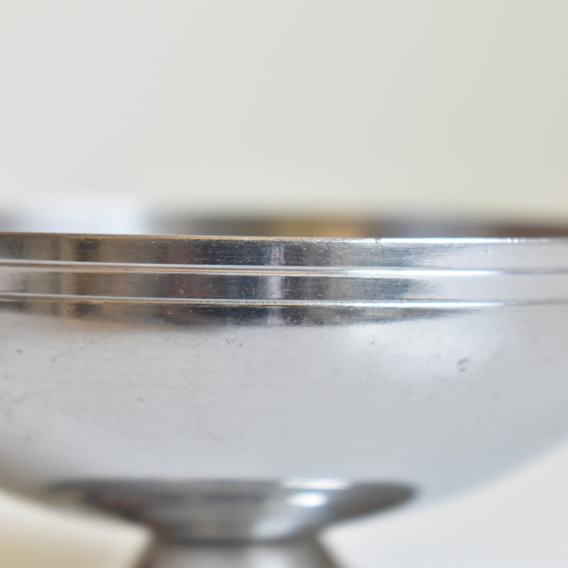 Vintage Stainless Steel Ice Cream Cups - Round