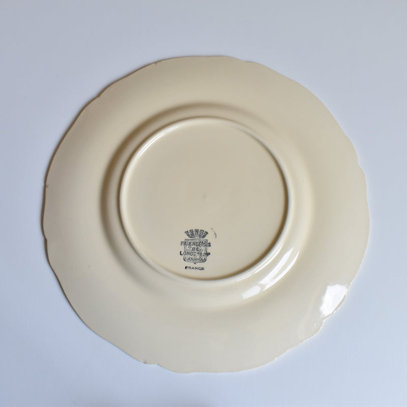 Vintage Longchamp Plate - Floral Rim A