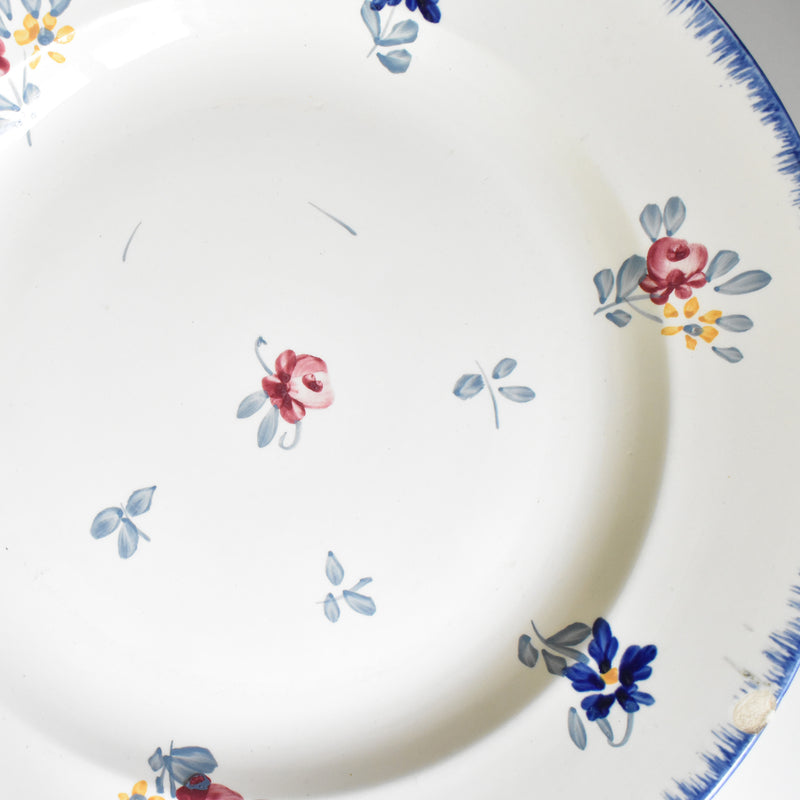 Vintage Large Plate Sarreguemines Fleurs d'Alsace