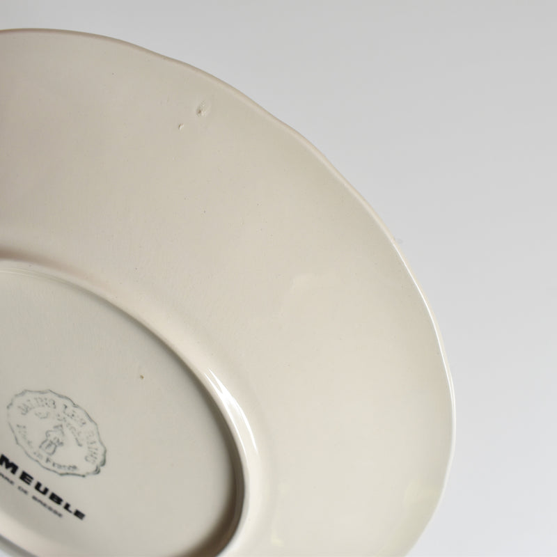 Vintage Dessert Plate Salins Barbotine Poires A