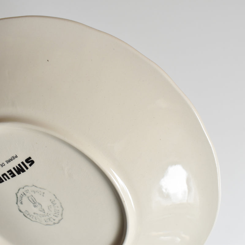 Vintage Dessert Plate Salins Barbotine Poires A