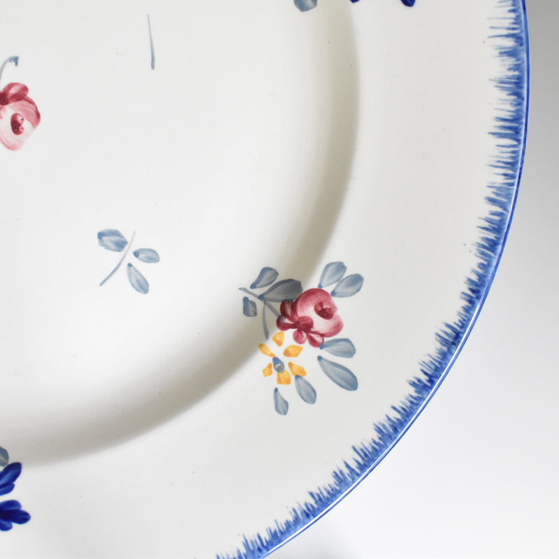 Vintage Large Plate Sarreguemines Fleurs d'Alsace
