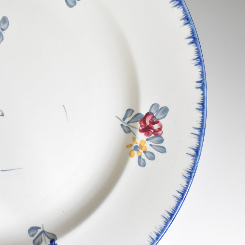 Vintage Large Plate Sarreguemines Fleurs d'Alsace