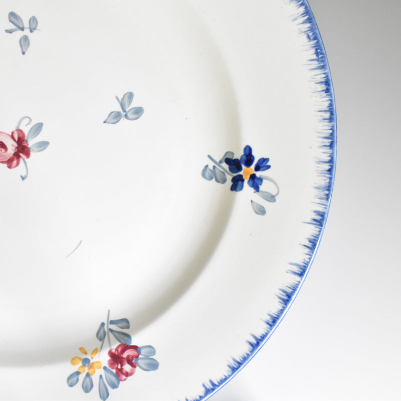 Vintage Large Plate Sarreguemines Fleurs d'Alsace