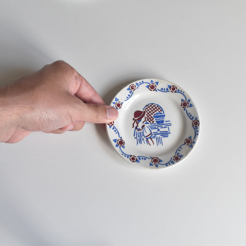 Vintage Dinnerware HBCM Creil-Montereau "Le petit Chaperon Rouge" (Little Red Riding Hood) Plate F