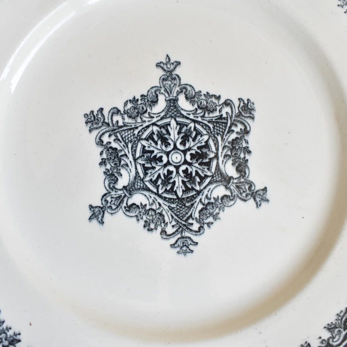 アンティークプレート Jules Vieillardボルドー Guirlande A