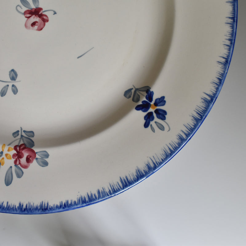 Vintage Large Plate Sarreguemines Fleurs d'Alsace