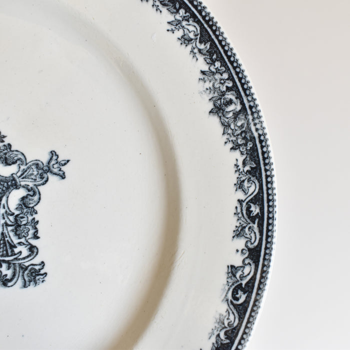 アンティークプレート Jules Vieillardボルドー Guirlande A