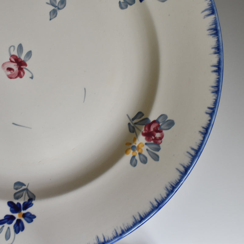 Vintage Large Plate Sarreguemines Fleurs d'Alsace