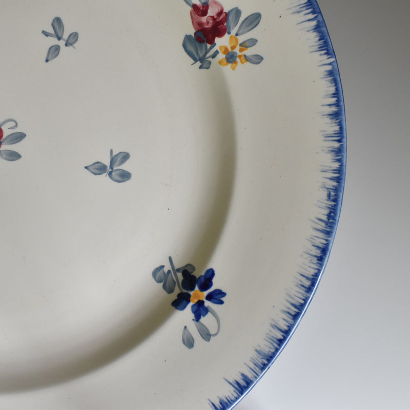 Vintage Large Plate Sarreguemines Fleurs d'Alsace