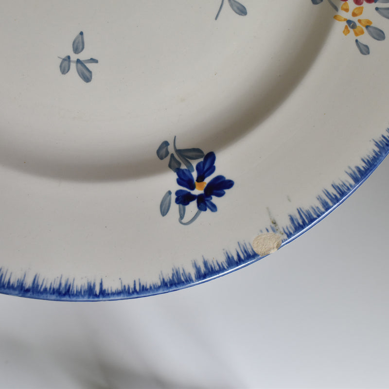 Vintage Large Plate Sarreguemines Fleurs d'Alsace