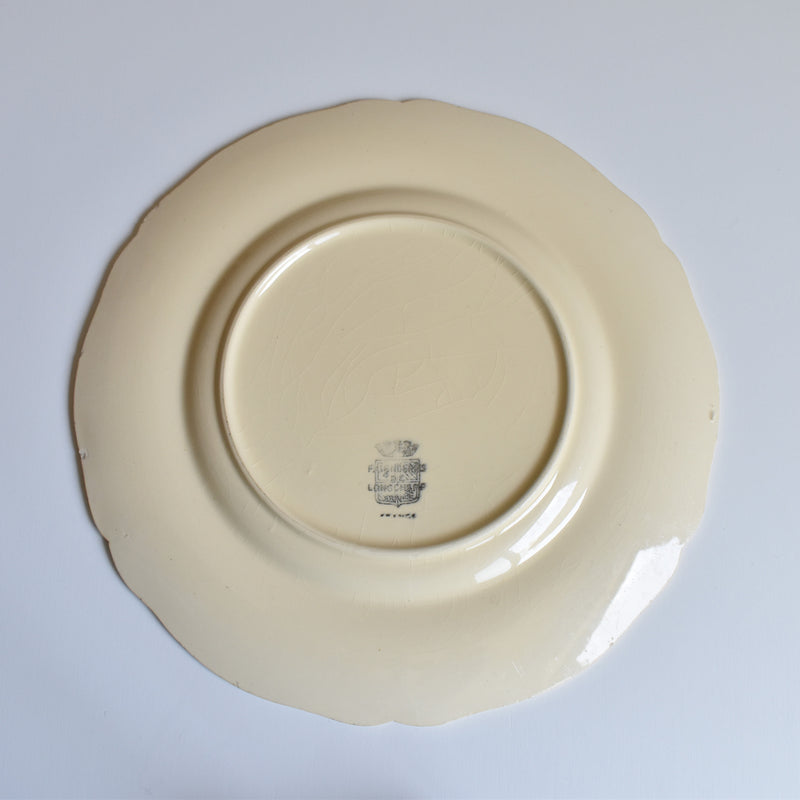 Vintage Plate Longchamp, Scalloped Rim B