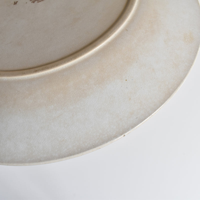 Antique Plate Sarreguemines Opaque de Sarreguemines E