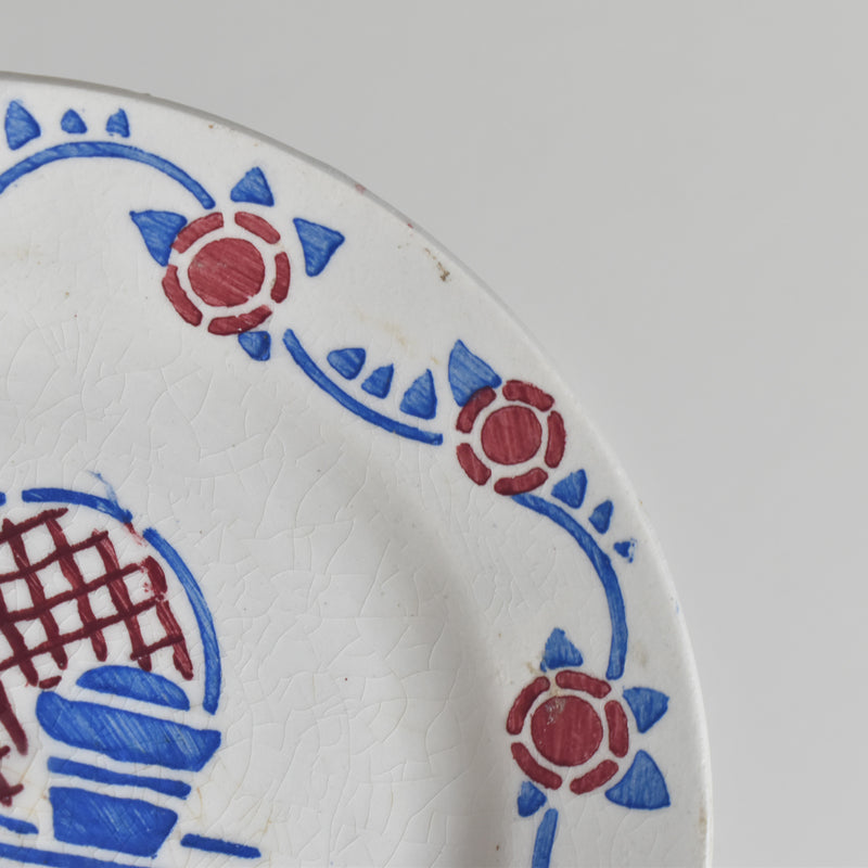 Vintage Play Food HBCM Creil-Montereau Le Petit Chaperon Rouge (Little Red Riding Hood) Plate G