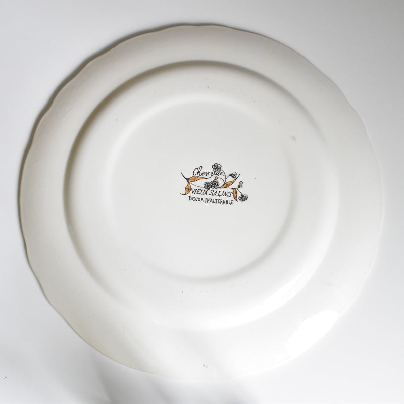 Vintage large plate Vieux salins Chevreuse