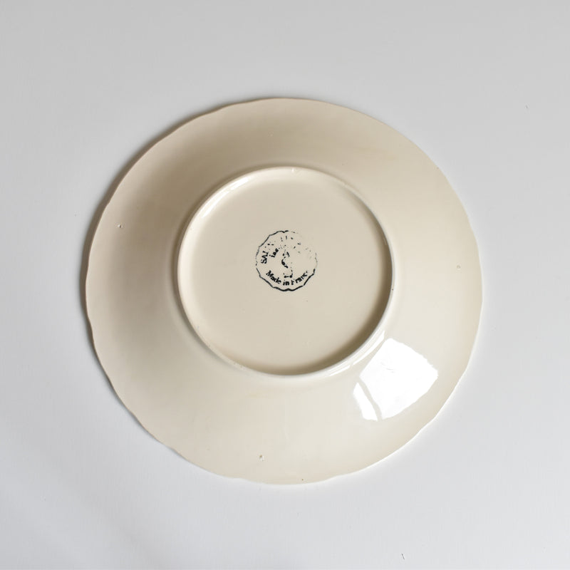 Vintage Dessert Plate, Sarreguemines Barbotine, Pears B