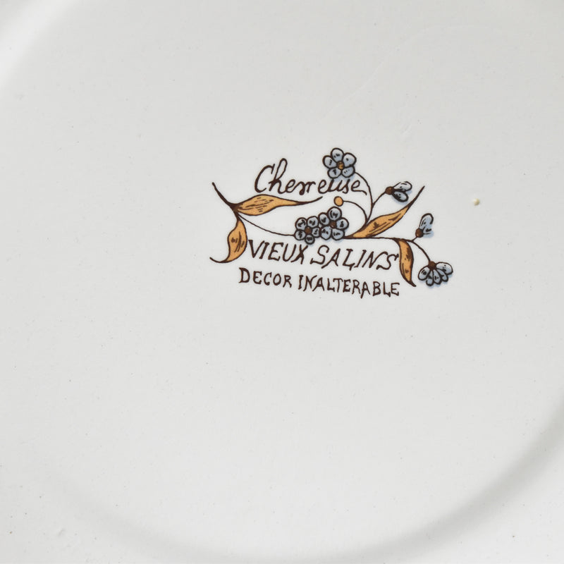 Vintage large plate Vieux salins Chevreuse