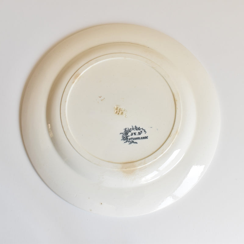 Antique Plate Jules Vieillard Bordeaux Guirlande B