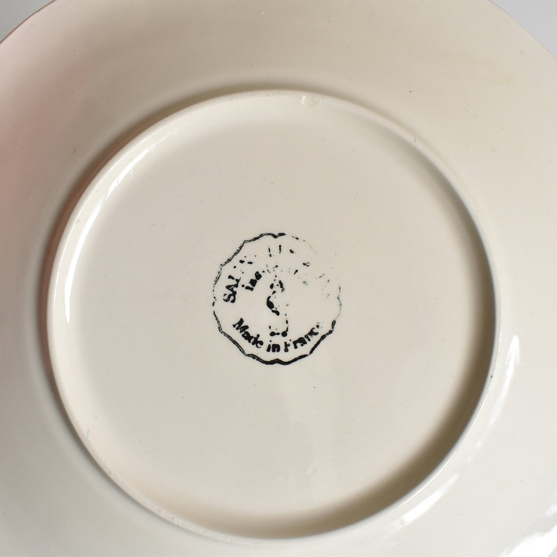 Vintage Dessert Plate, Sarreguemines Barbotine, Pears B