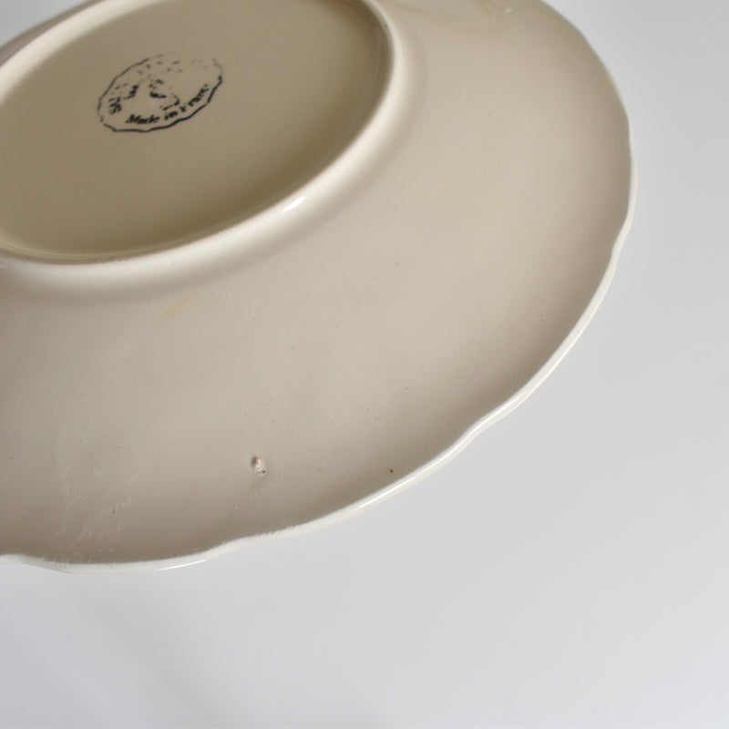 Vintage Dessert Plate, Sarreguemines Barbotine, Pears B