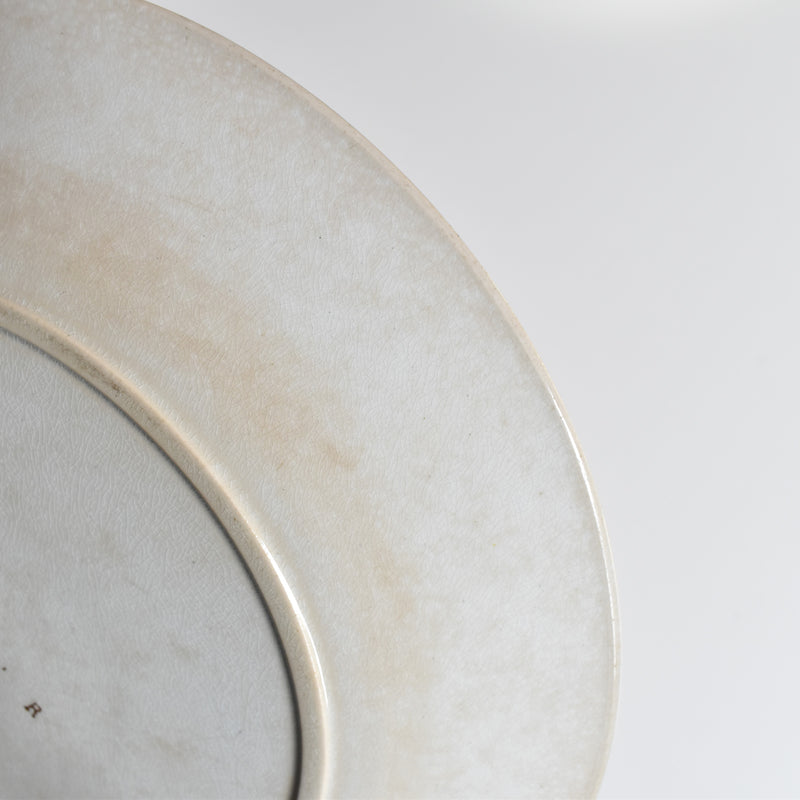 Antique Plate Sarreguemines Opaque de Sarreguemines E