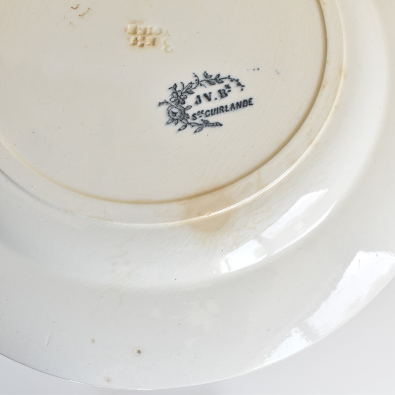 Antique Plate Jules Vieillard Bordeaux Guirlande B