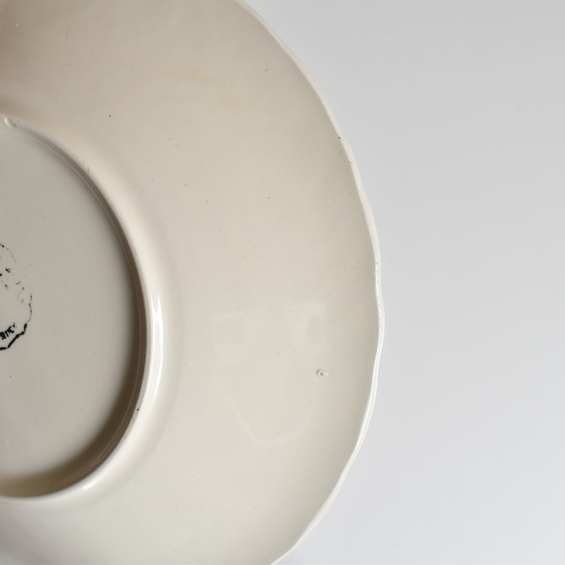 Vintage Dessert Plate, Sarreguemines Barbotine, Pears B
