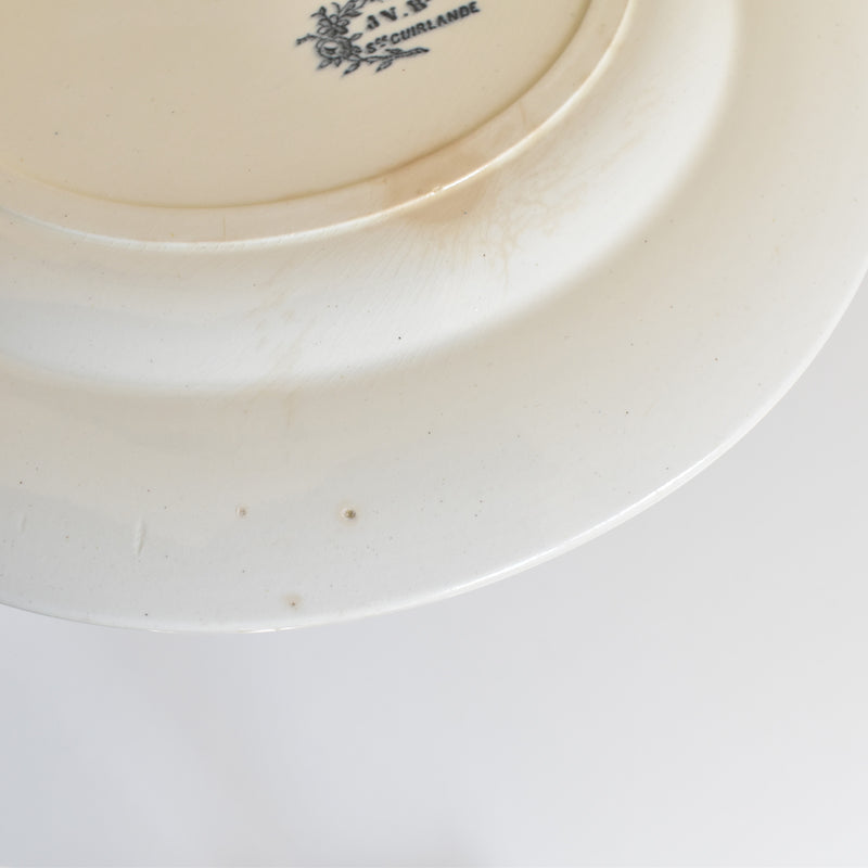 Antique Plate Jules Vieillard Bordeaux Guirlande B