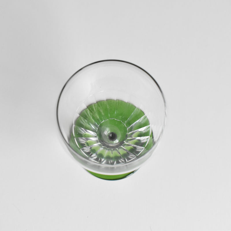 Antique White Wine Glass Portieux Québec Green