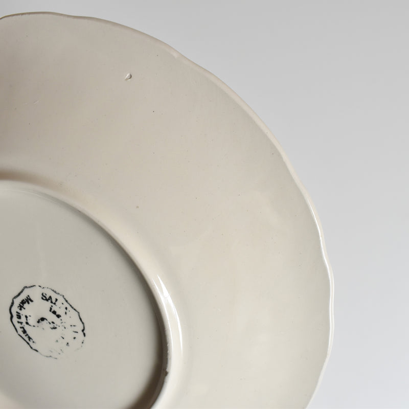 Vintage Dessert Plate, Sarreguemines Barbotine, Pears B