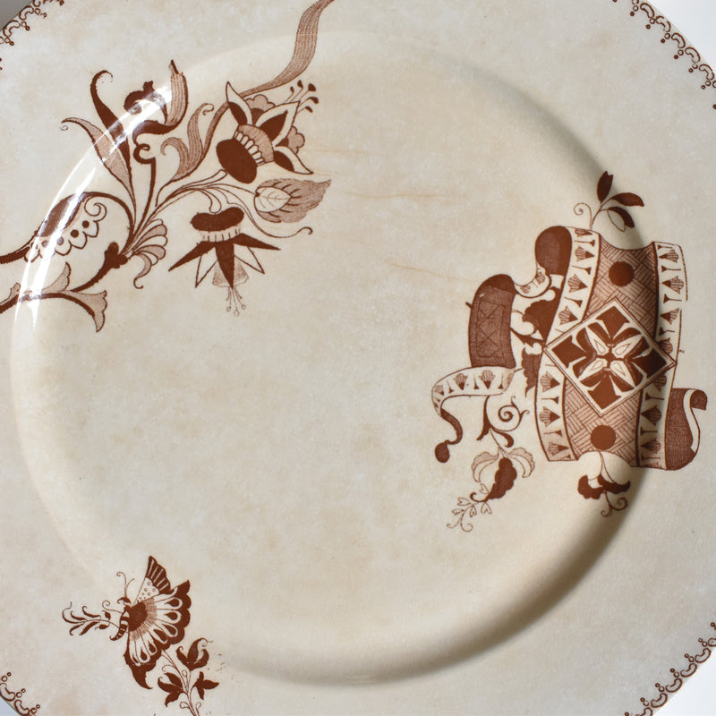 Antique Plate Sarreguemines Opaque de Sarreguemines E