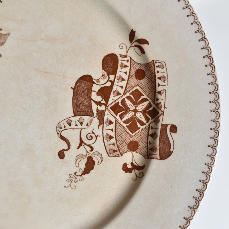 Antique Plate Sarreguemines Opaque de Sarreguemines E