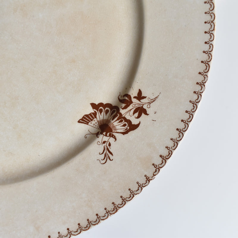 Antique Plate Sarreguemines Opaque de Sarreguemines E
