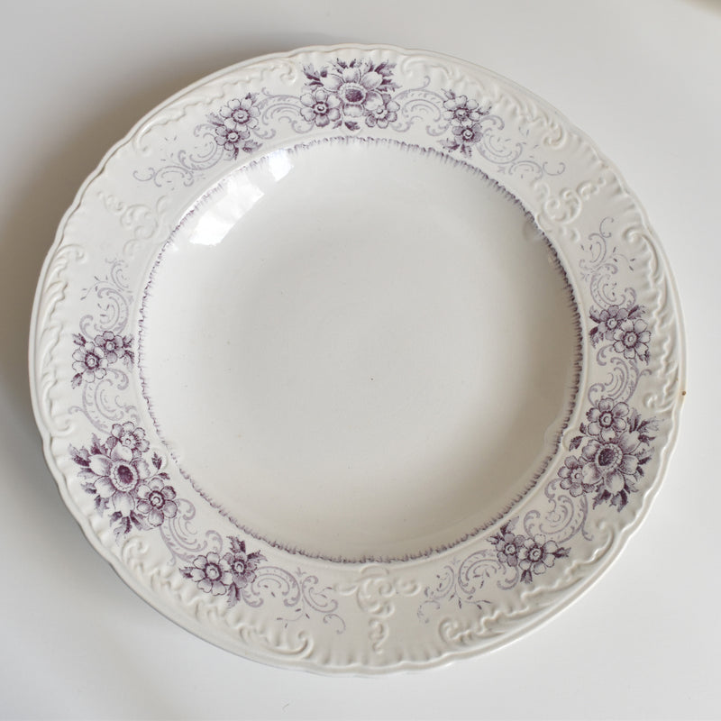 Antique Deep Dish U&C Sarreguemines AIDA (Purple) A