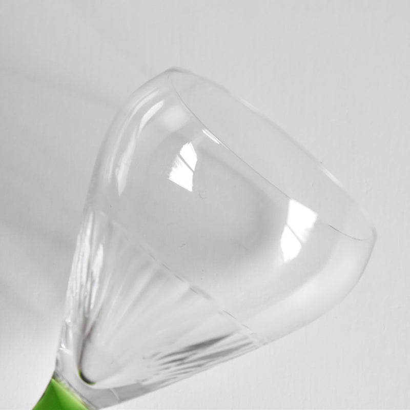 Antique White Wine Glass Portieux Québec Green
