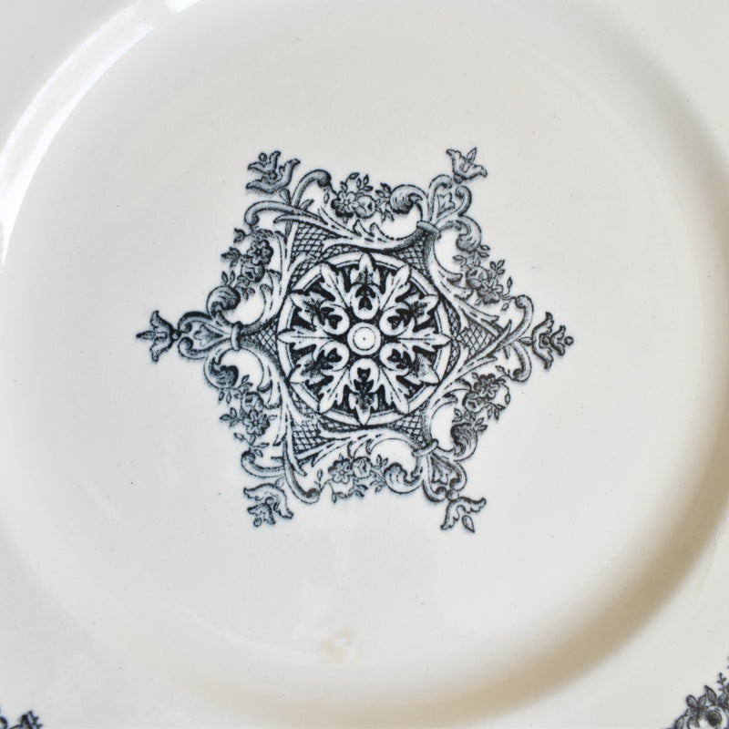 Antique Plate Jules Vieillard Bordeaux Guirlande B