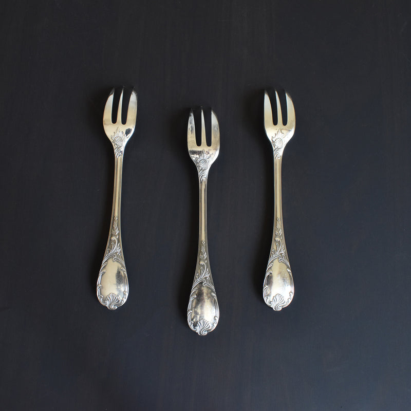 Vintage Silver Plated Dessert Fork Christofle Marly