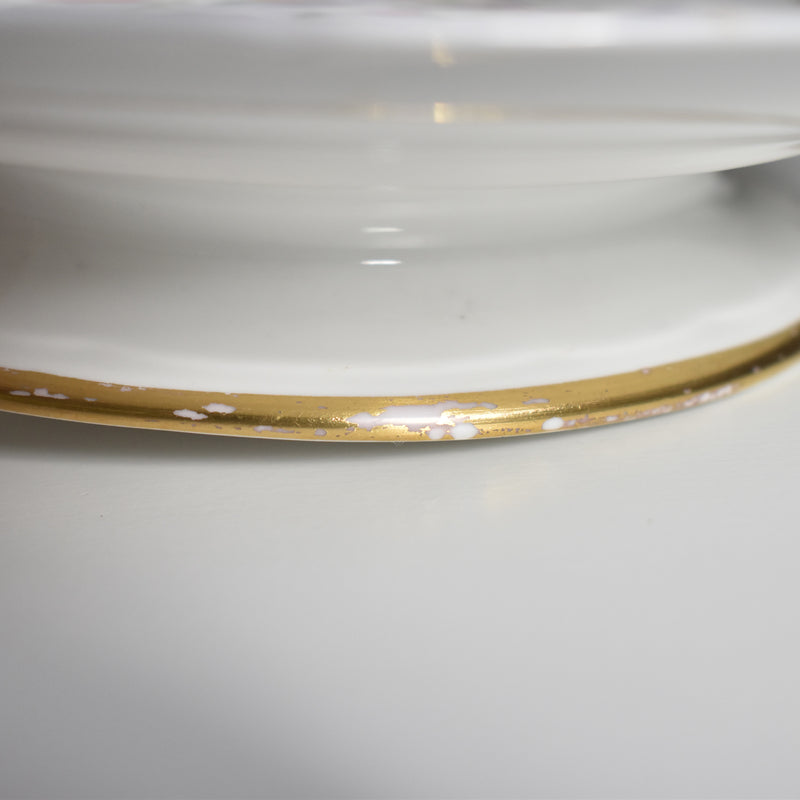 Antique Pedestal Plate with Minton Pattern B