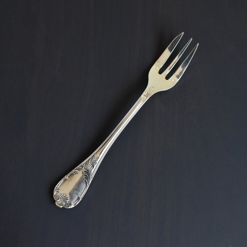 Vintage Silver Plated Dessert Fork Christofle Marly