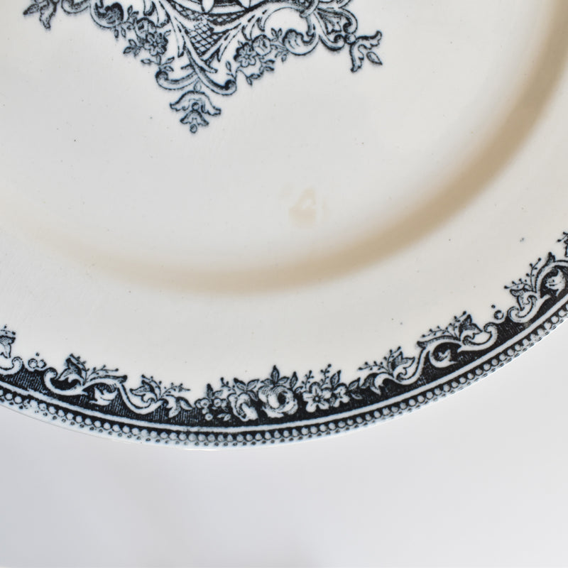 Antique Plate Jules Vieillard Bordeaux Guirlande B