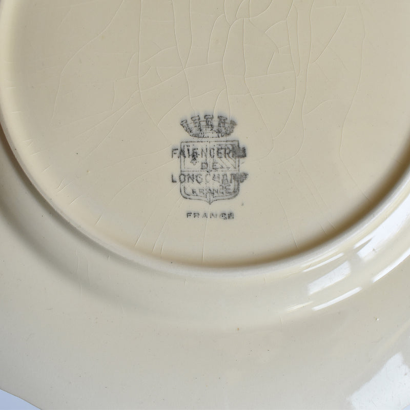 Vintage Plate Longchamp, Scalloped Rim C