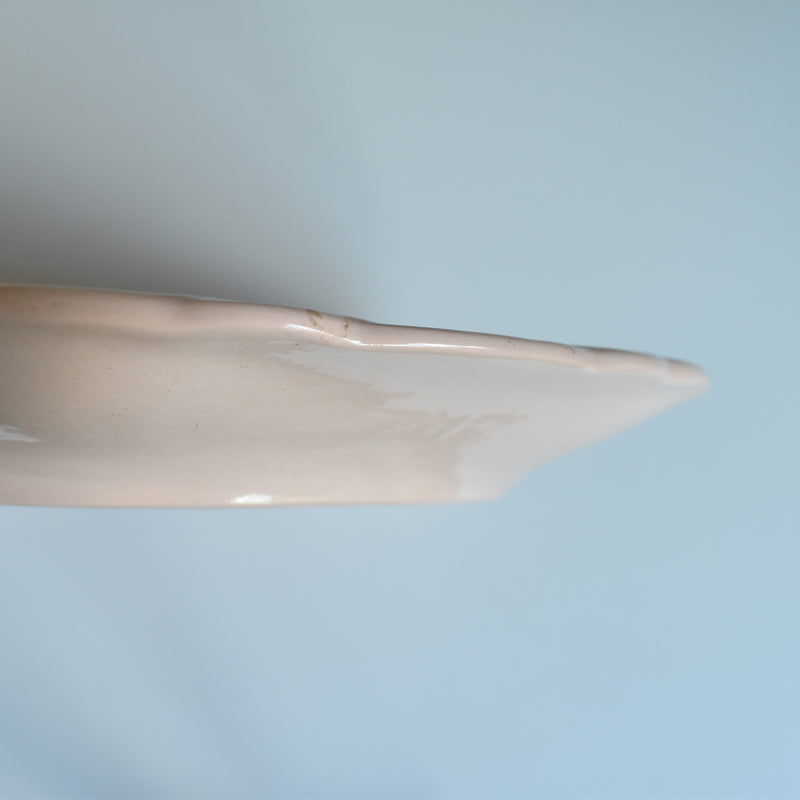 Vintage Oyster Plate Digoin & Sarreguemines Pink C