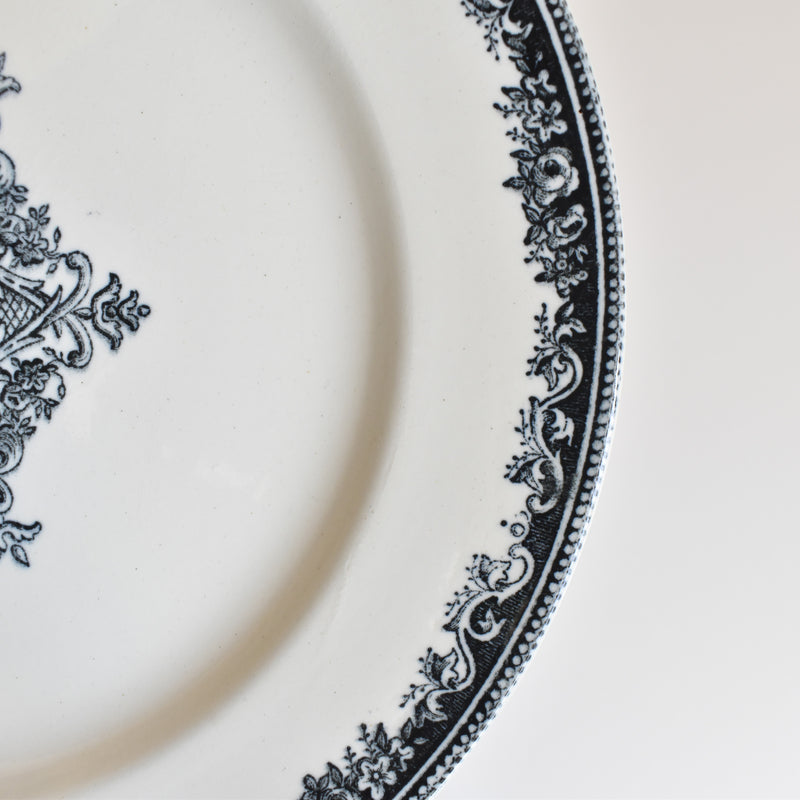 Antique Plate Jules Vieillard Bordeaux Guirlande B