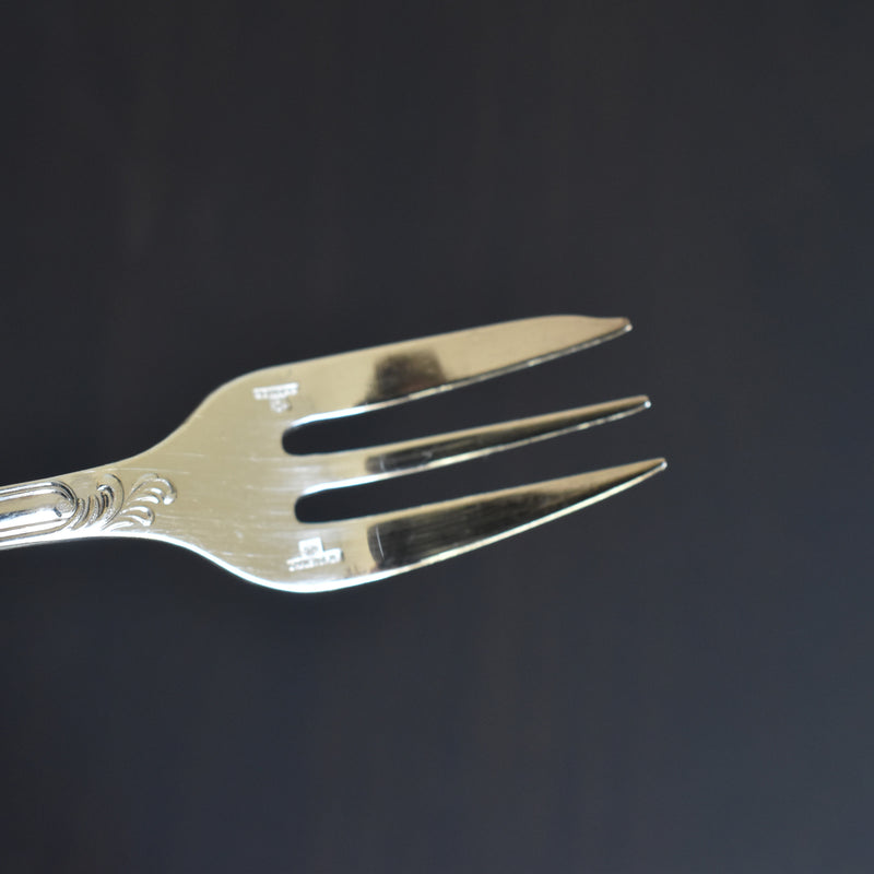 Vintage Silver Plated Dessert Fork Christofle Marly