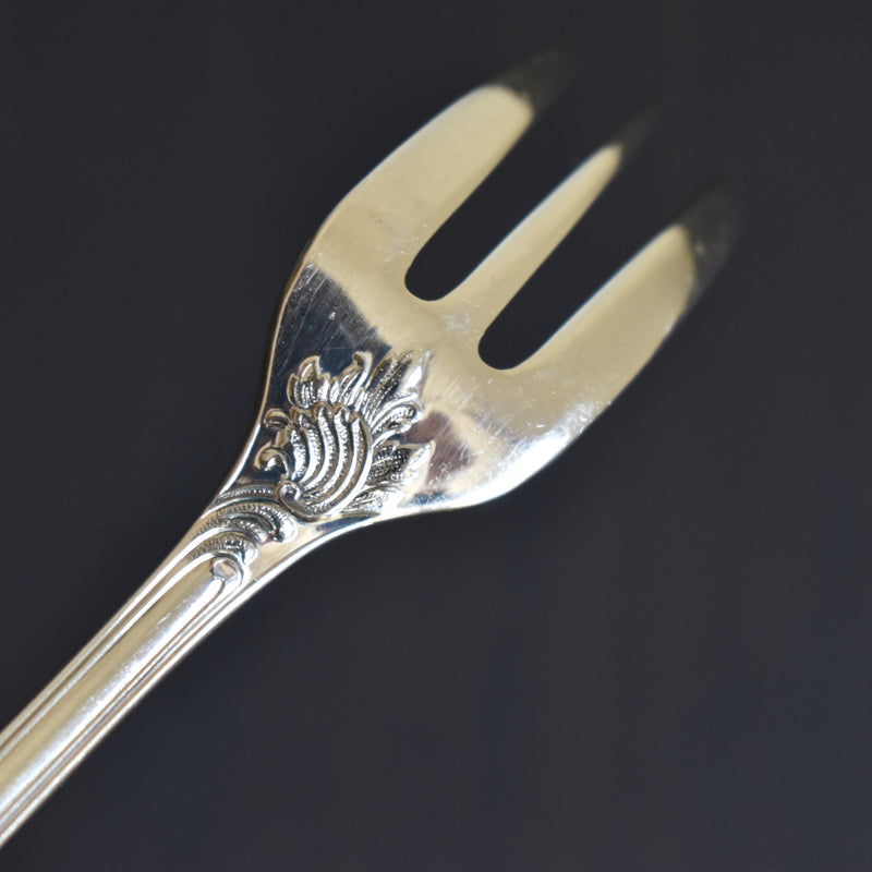 Vintage Silver Plated Dessert Fork Christofle Marly