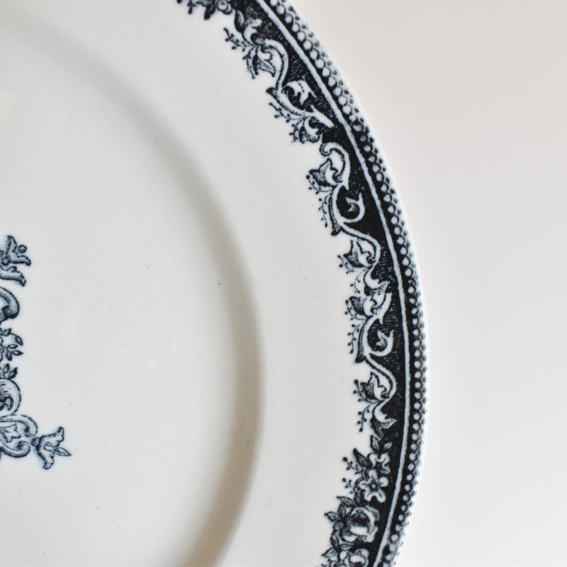Antique Plate Jules Vieillard Bordeaux Guirlande B