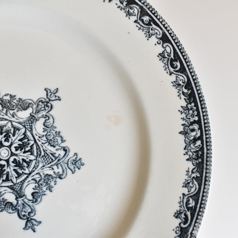 Antique Plate Jules Vieillard Bordeaux Guirlande B