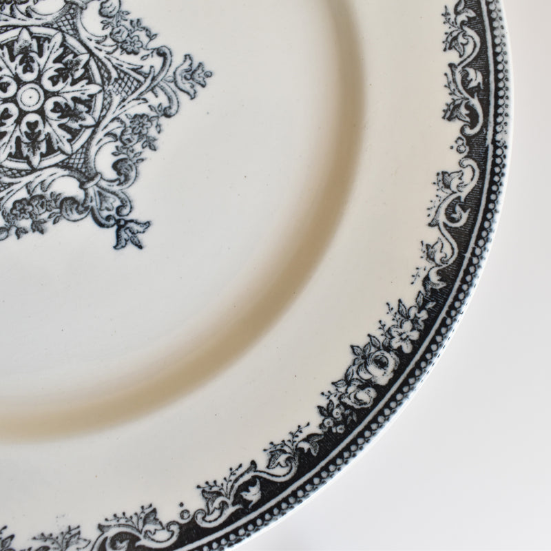 Antique Plate Jules Vieillard Bordeaux Guirlande B
