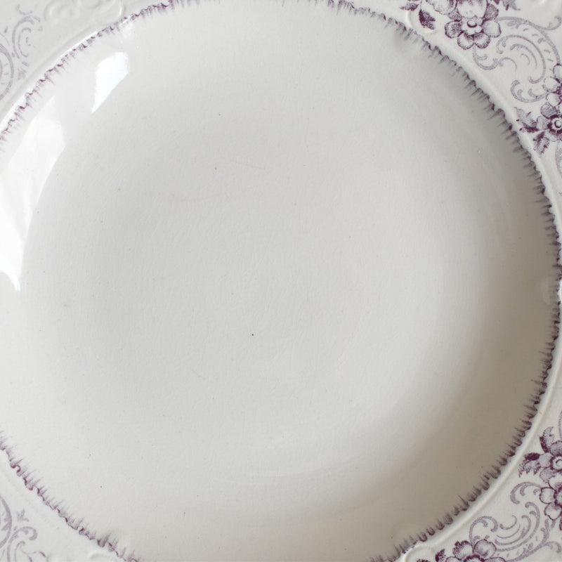 Antique Deep Dish U&C Sarreguemines AIDA (Purple) A